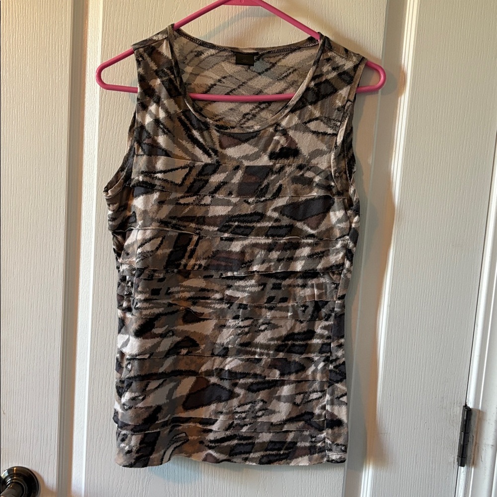 Ann Taylor Multicolor Patterned Tank Top